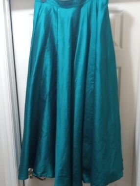 A-Line Satin Maxi Skirt